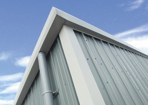 Corner and guttering for AS35 Wall and Roof Panel System