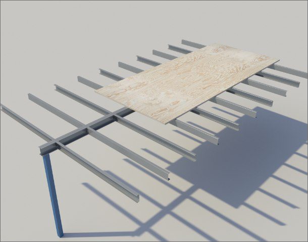 Mezzanine Floors using the web cleat system diagram